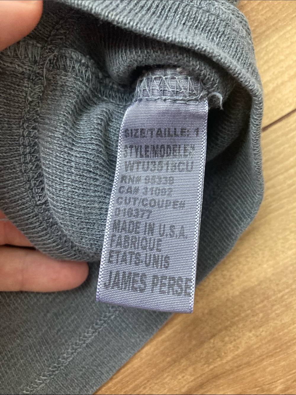 James Perse Inside Out Raglan Long Sleeve Tee - Picture 7 of 9